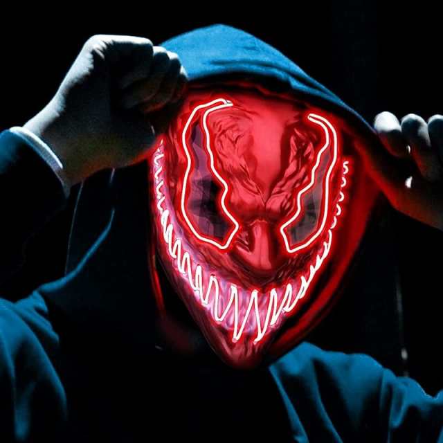 サイバーパンクマスク LEDネオン発光 NEOトーキョー 仮面 ハロウィン 